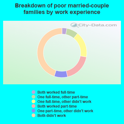Breakdown of poor married-couple families by work experience
